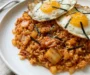 Kimchi Fried Rice with Fried Eggs