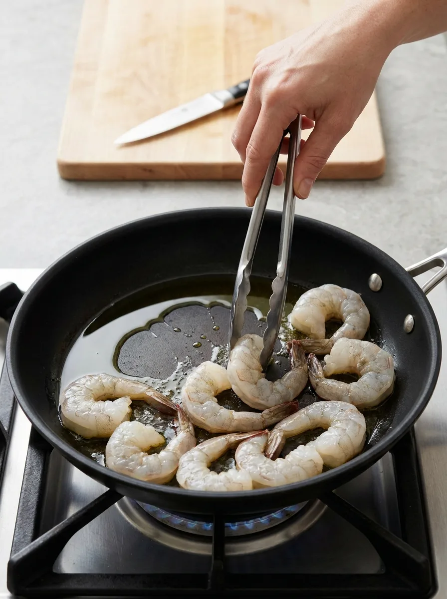 Lemon Butter Garlic Shrimp Pasta step 5
