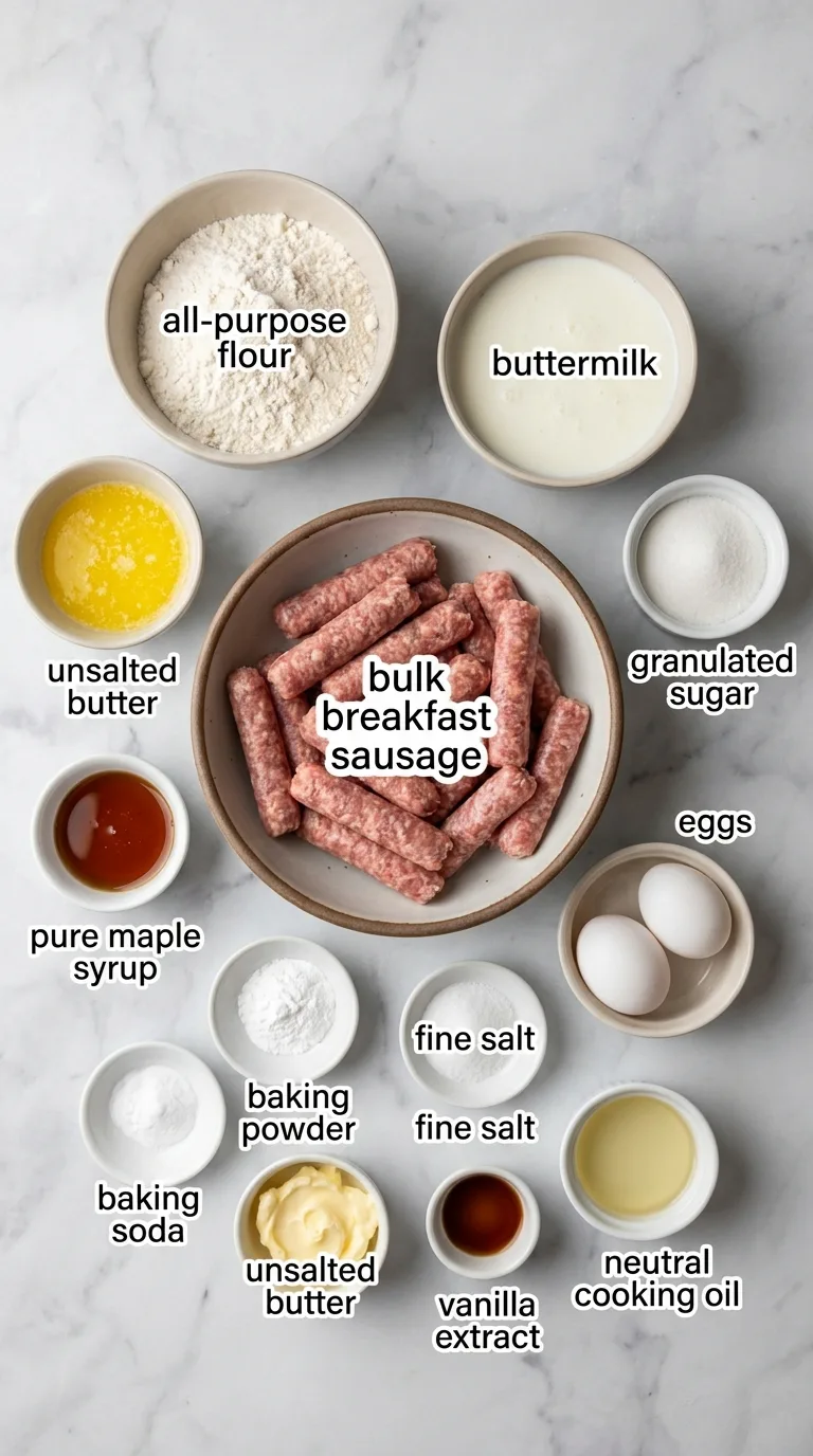 Pancake Sausage Casserole ingredients