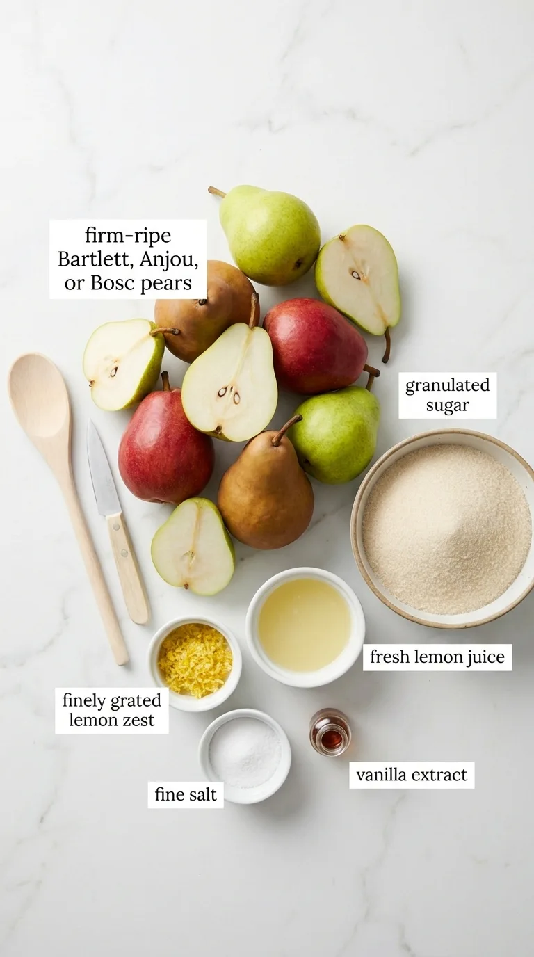 Small-Batch Pear Preserves with Lemon ingredients