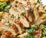 Tuscan Chicken with Creamy Broccoli Alfredo Penne
