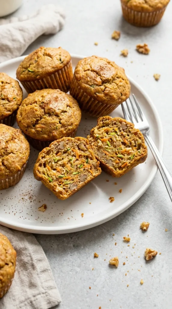 Zucchini Carrot Muffins full finished recipe
