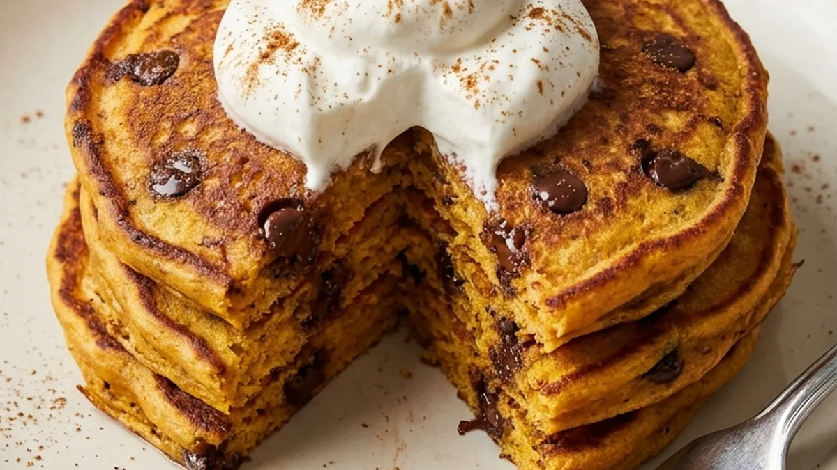 Chocolate Chip Pumpkin Pancakes