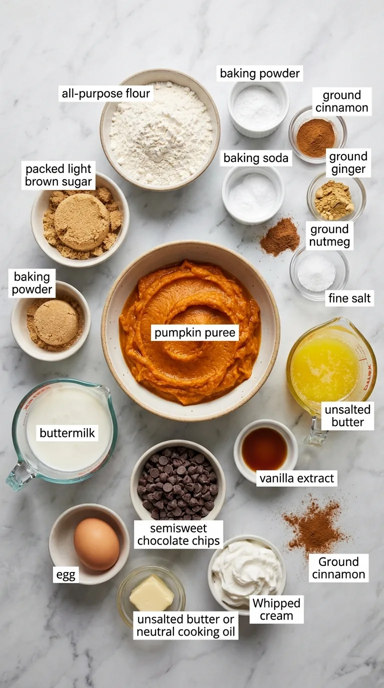 Chocolate Chip Pumpkin Pancakes - Preparation Phase