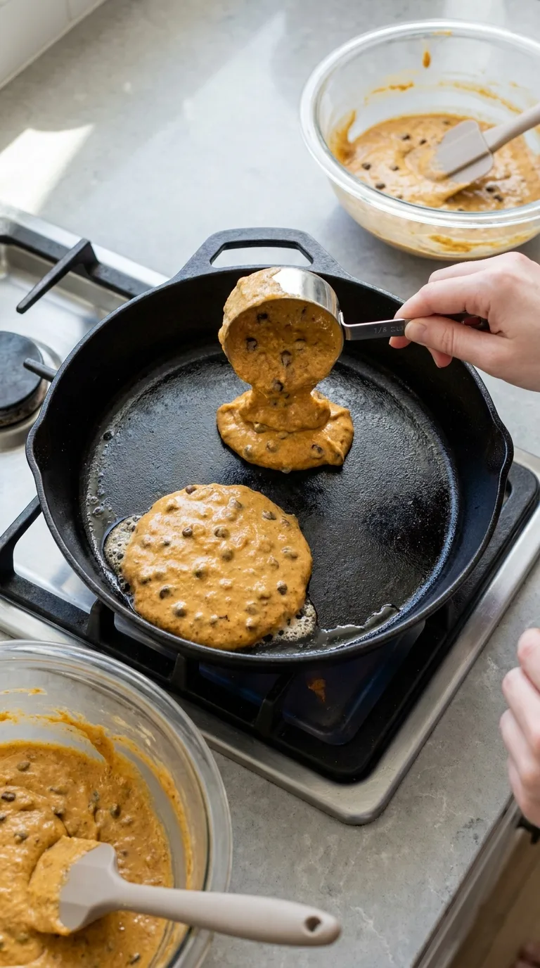 Chocolate Chip Pumpkin Pancakes - Ingredients Layout