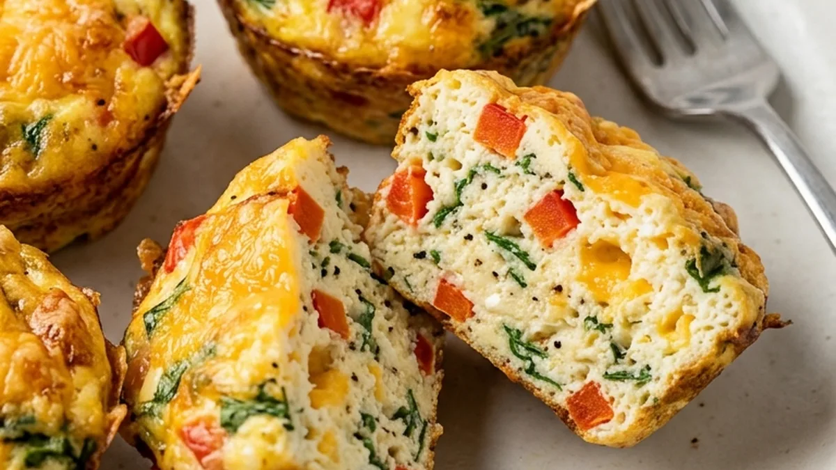 Grab-N-Go Egg Bites with Cottage Cheese finished recipe