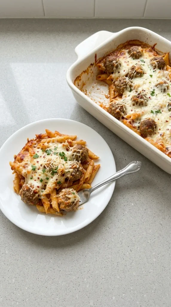 meatball casserole full finished recipe