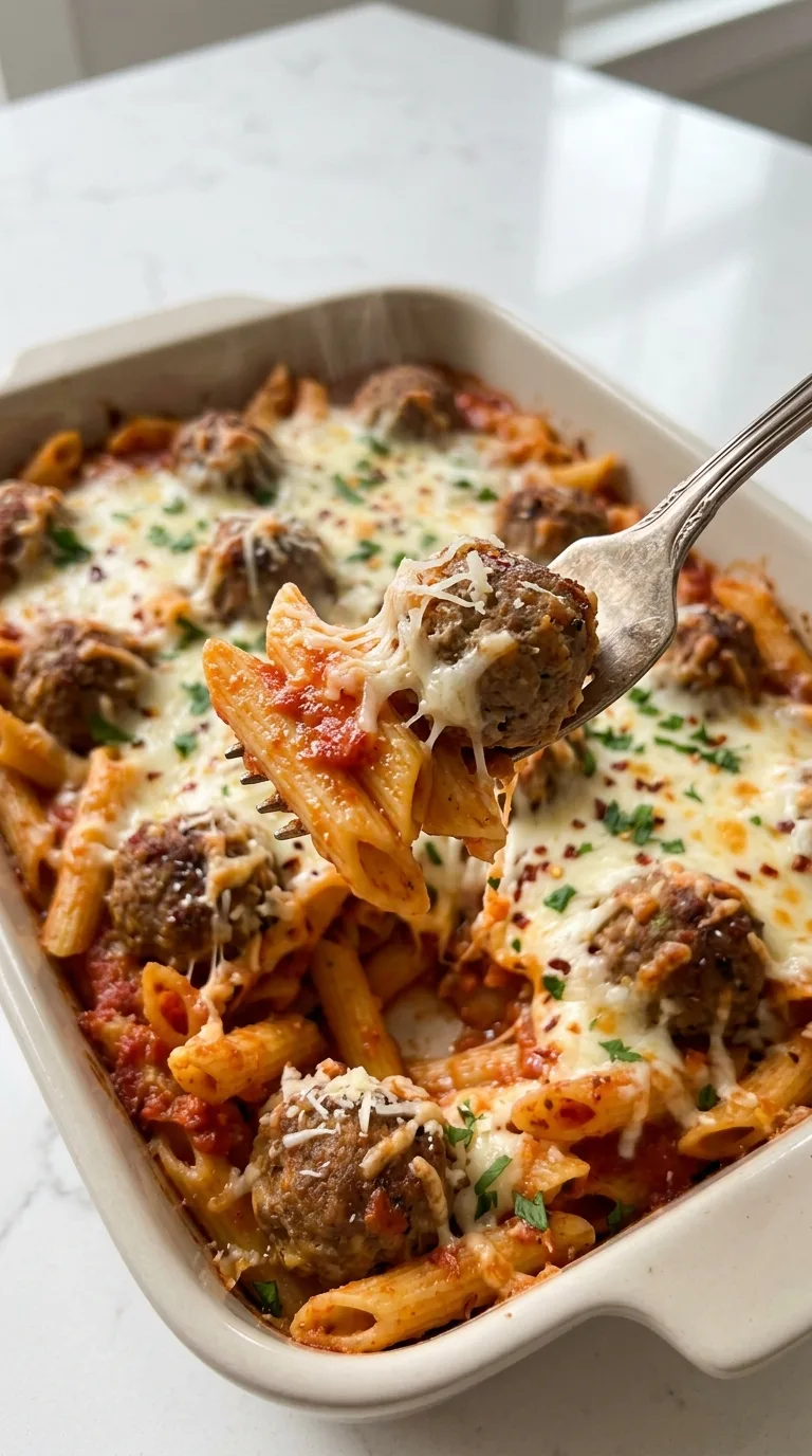 meatball casserole final dish