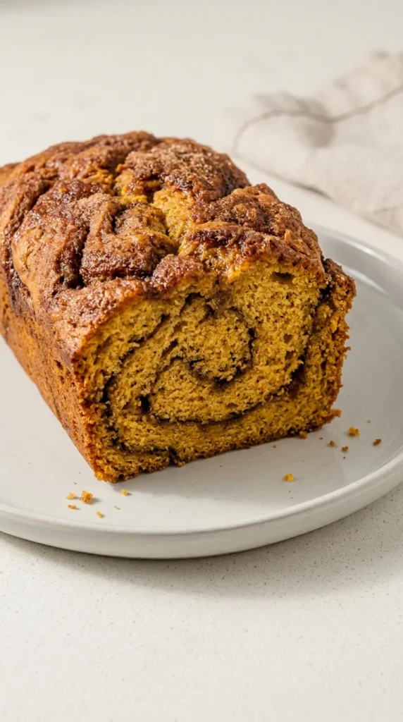 Mini Pumpkin Bread with Cinnamon Swirl full finished recipe