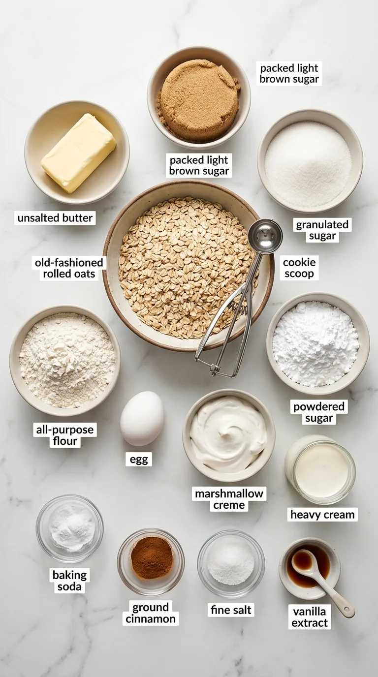 Oatmeal Cream Pies ingredients