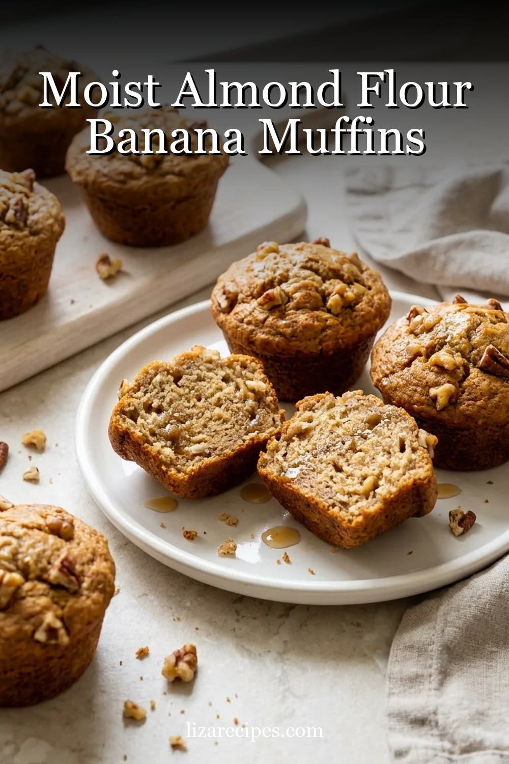 Moist Almond Flour Banana Muffins