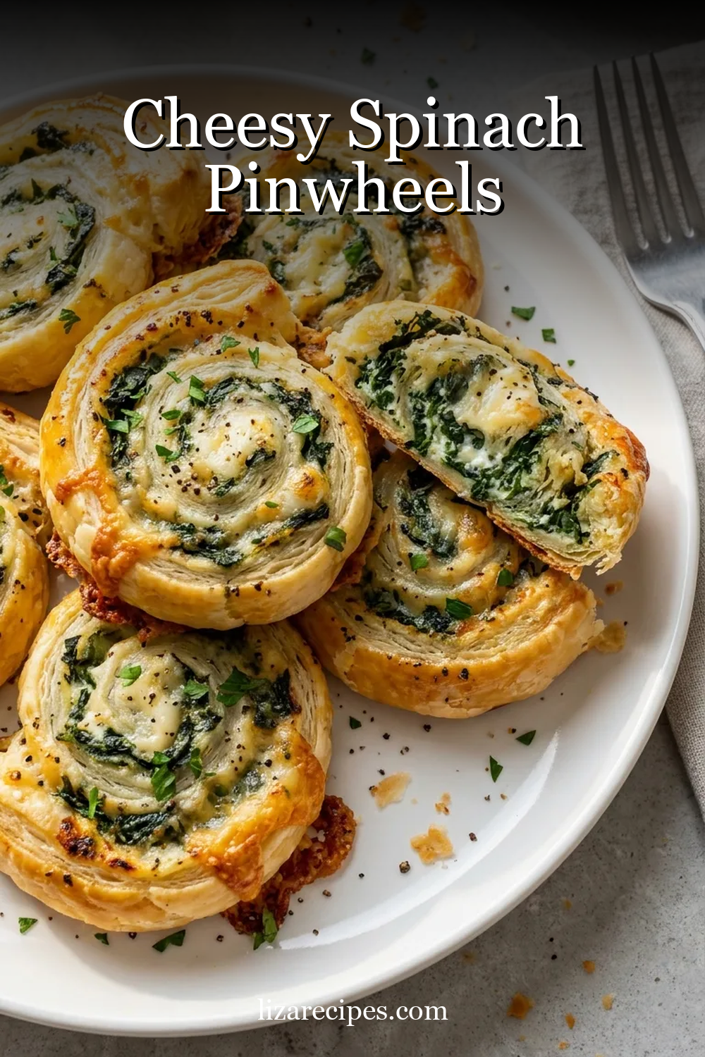 Cheesy Spinach Pinwheels