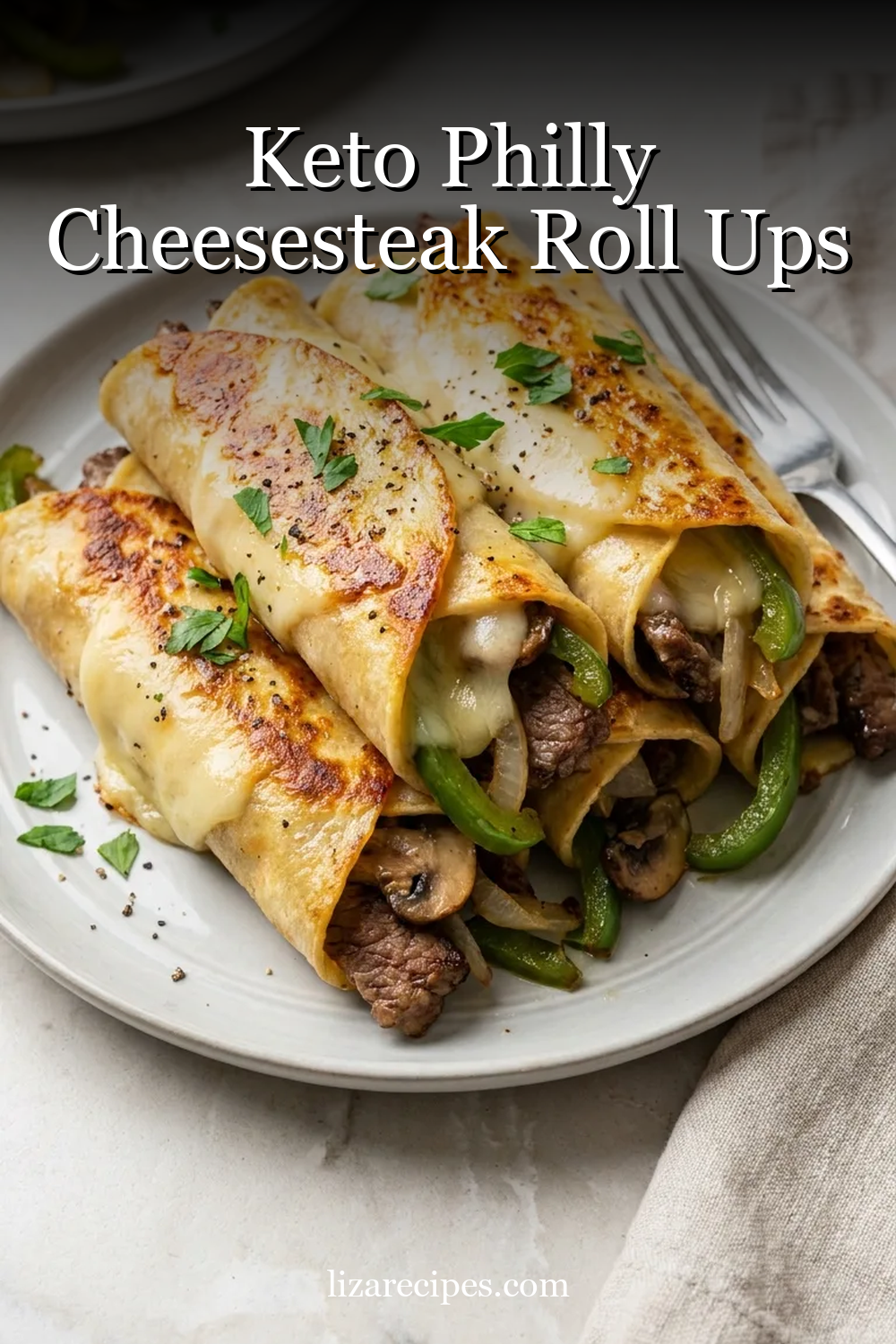 Keto Philly Cheesesteak Roll Ups