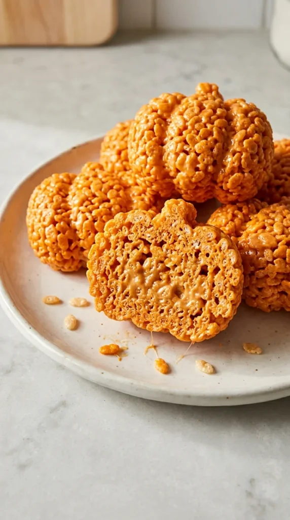 Rice Krispie Treat Pumpkins full finished recipe