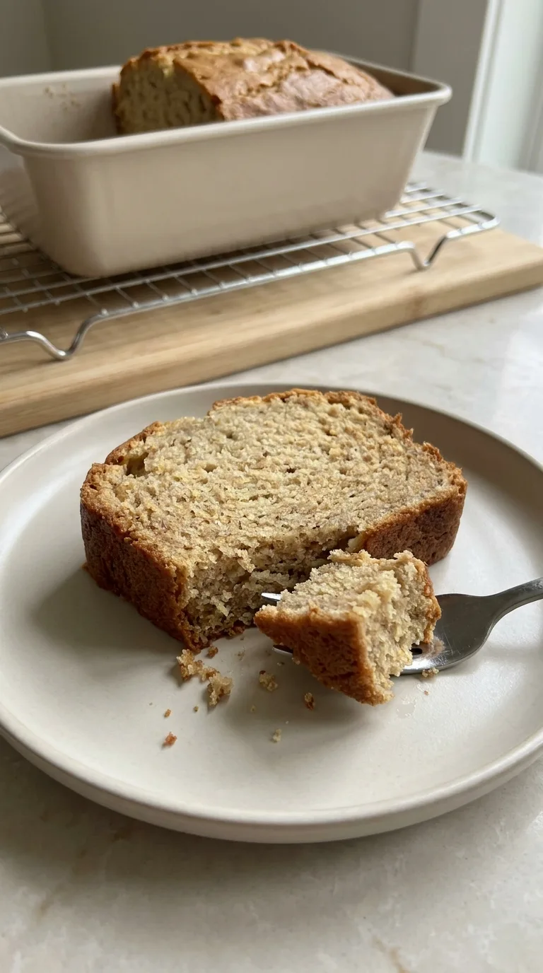 Sour Cream Banana Bread final dish