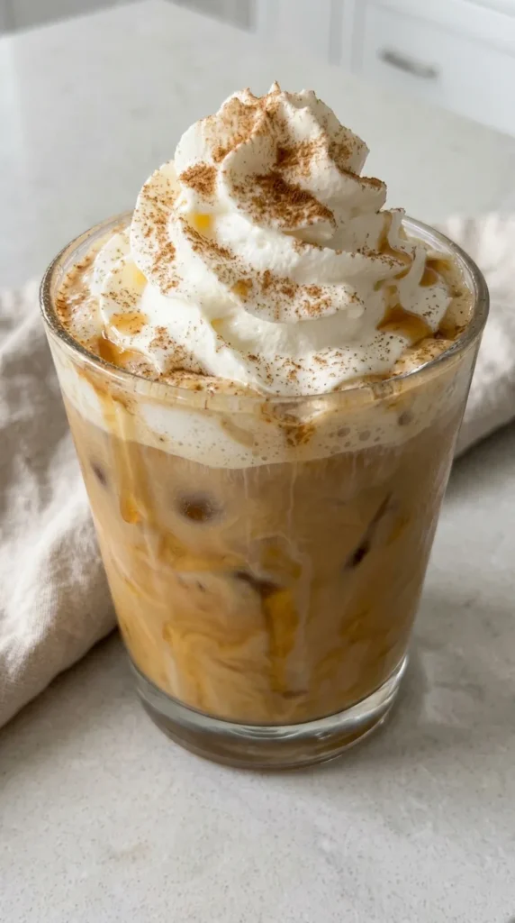 Caramel Apple Spice Iced Coffee full finished recipe