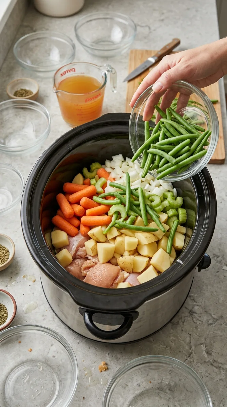 chicken in the crockpot step 6