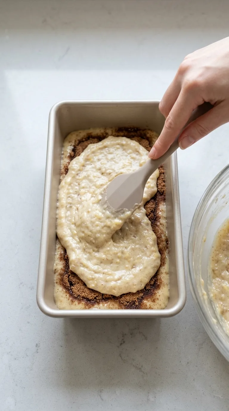 Cinnamon Roll Banana Bread with Cream Cheese Glaze step 14