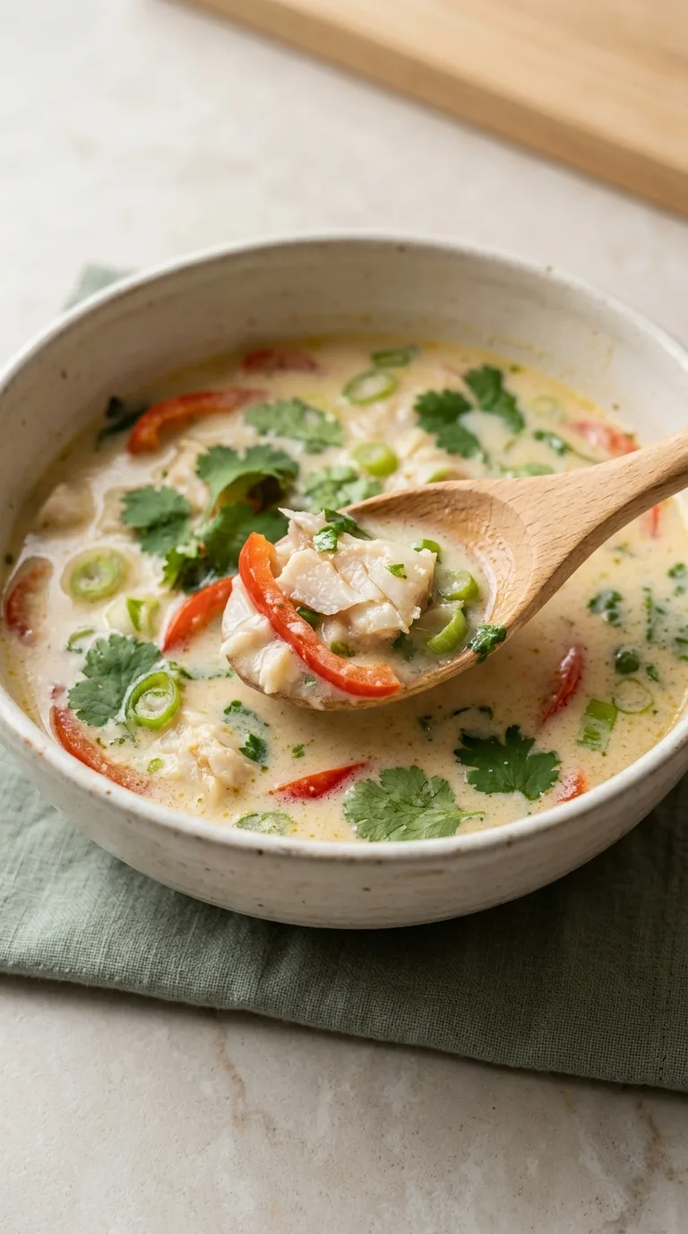 Coconut Lime Fish Soup final dish