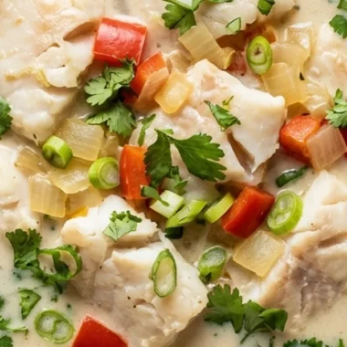 Coconut Lime Fish Soup finished recipe