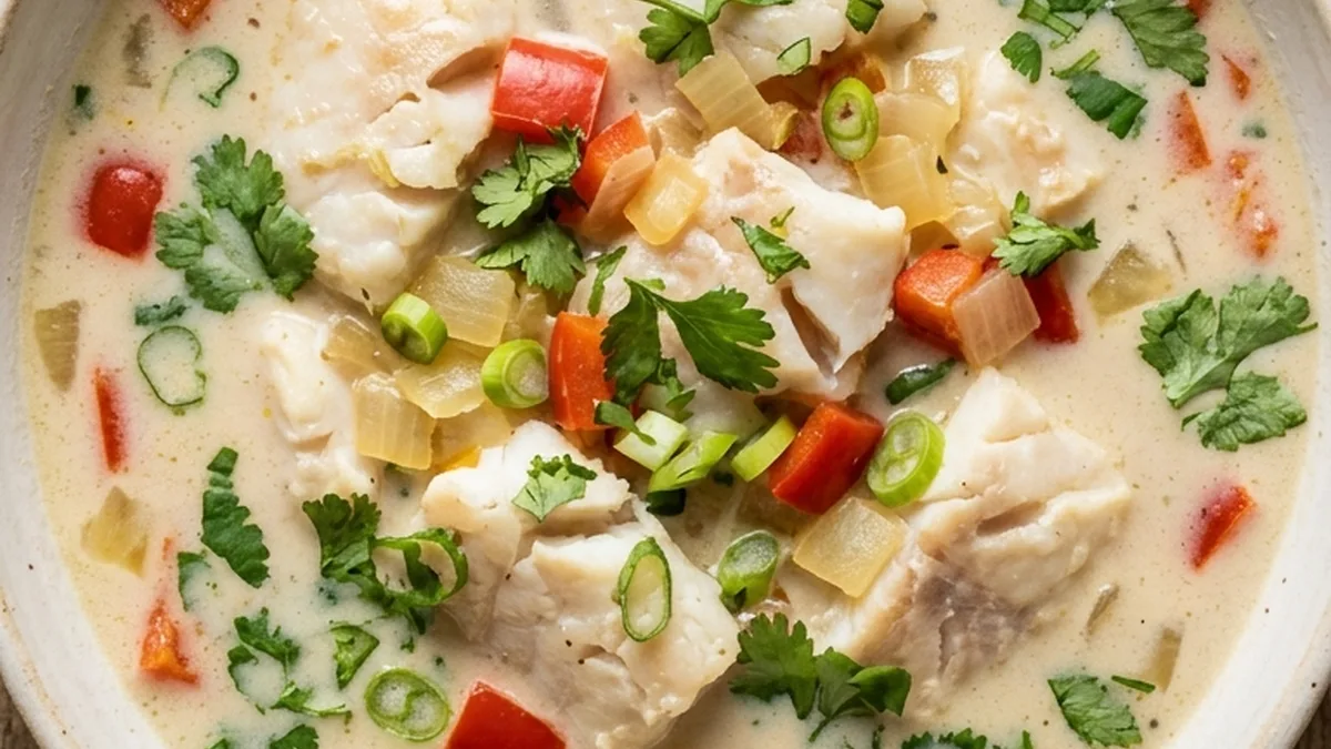 Coconut Lime Fish Soup finished recipe