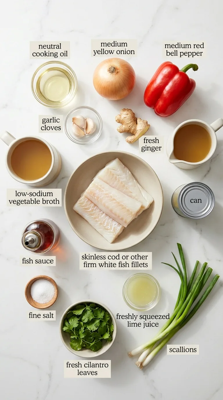 Coconut Lime Fish Soup ingredients