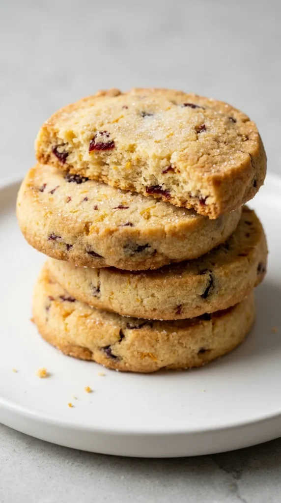 Cranberry Orange Shortbread Cookies full finished recipe