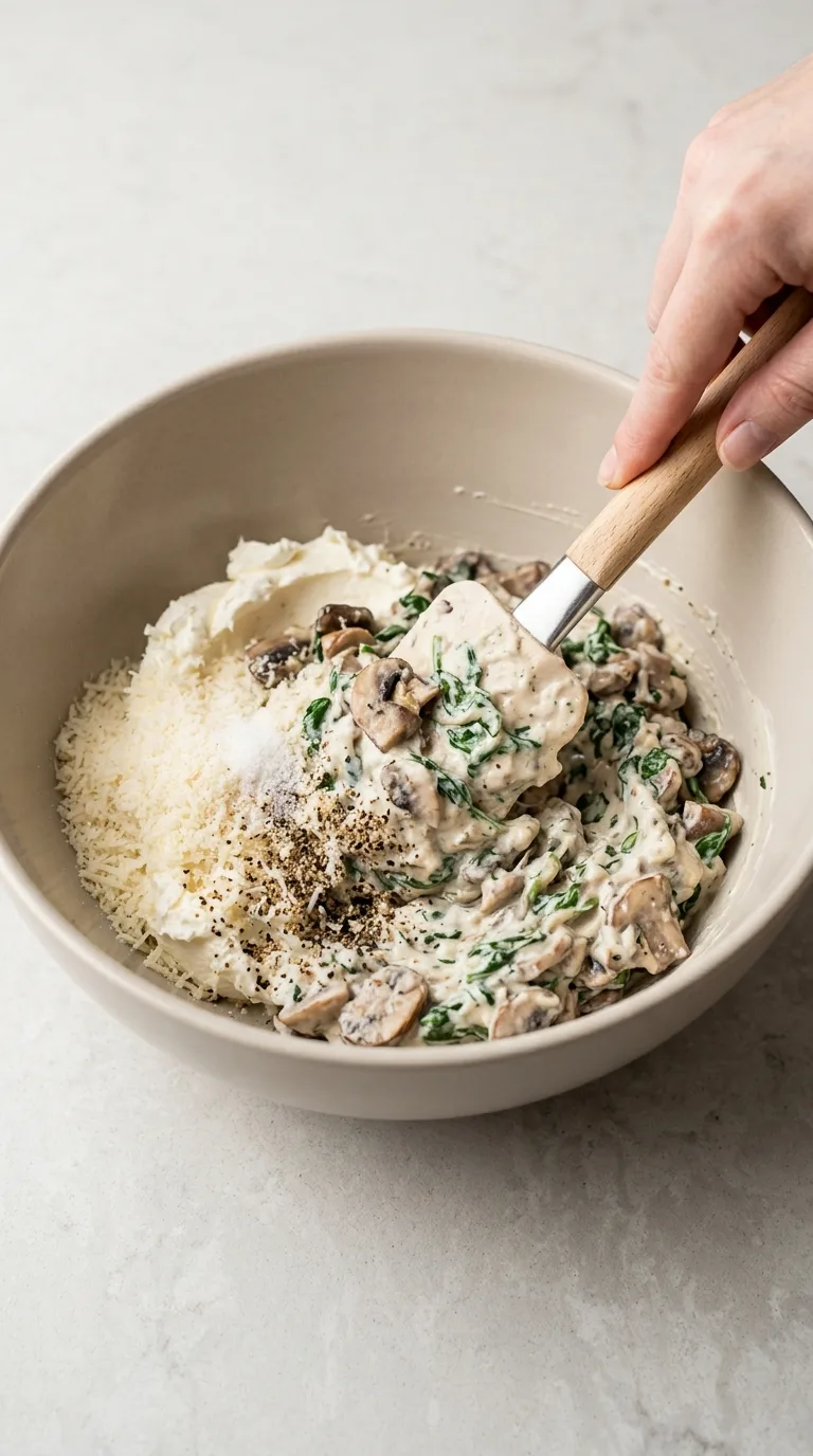 Creamy Mushroom and Spinach Stuffed Chicken step 4