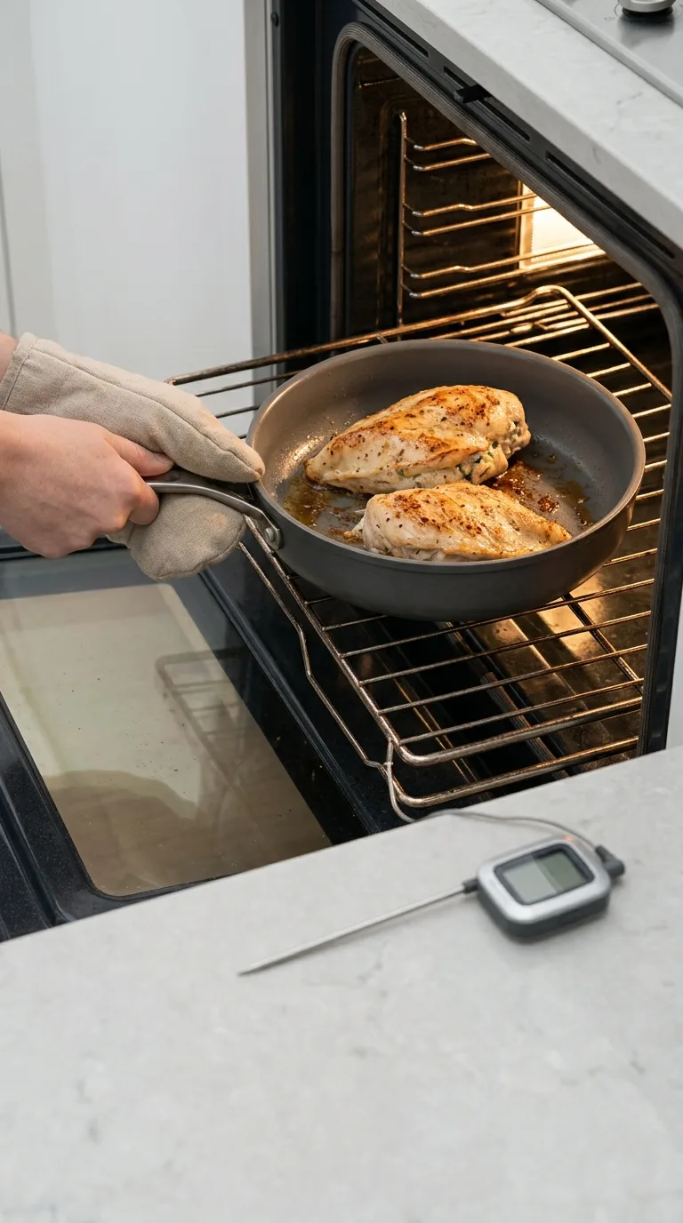 Creamy Mushroom and Spinach Stuffed Chicken step 8