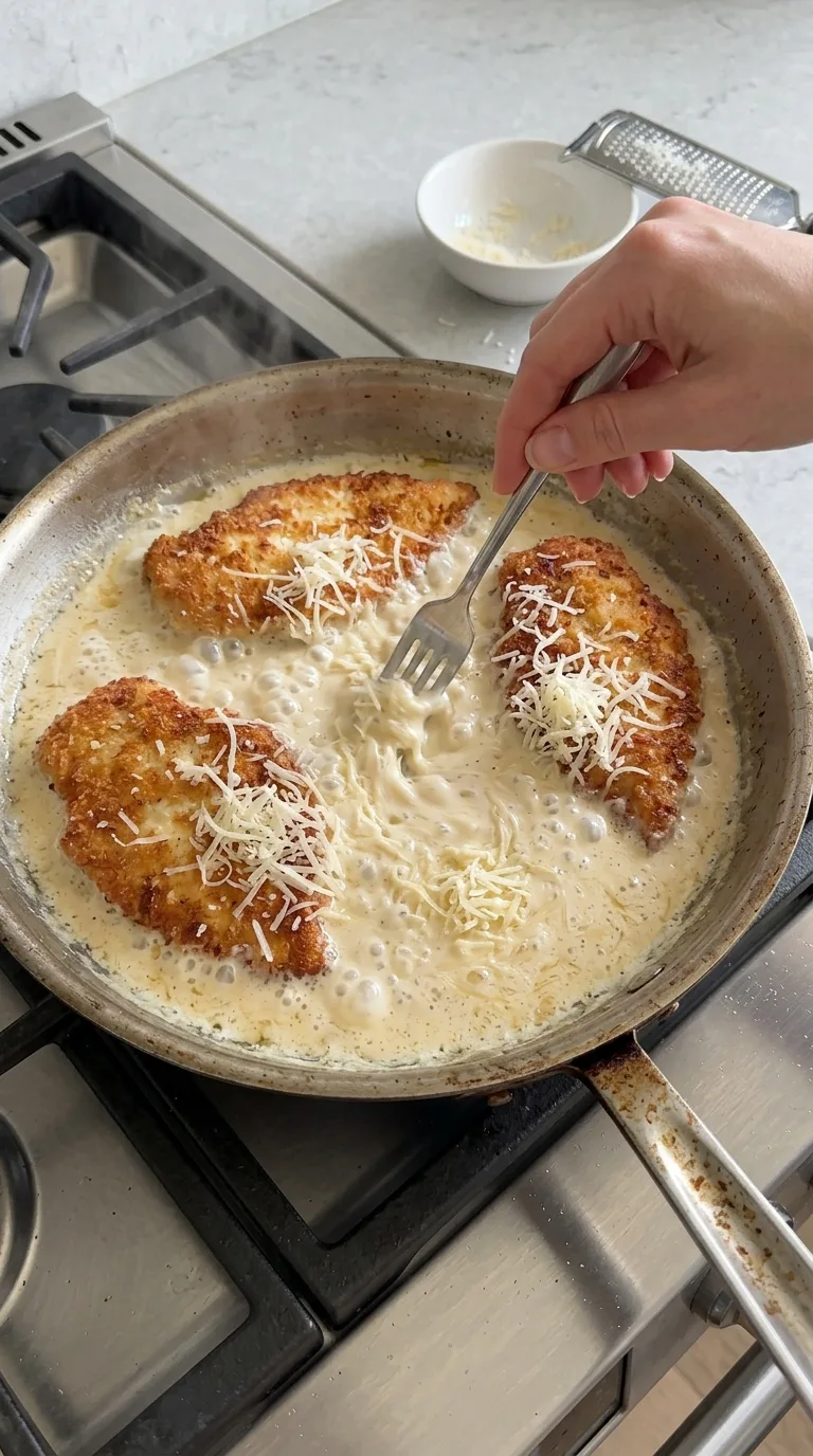 Crispy Parmesan Chicken with Dreamy Garlic Sauce step 5