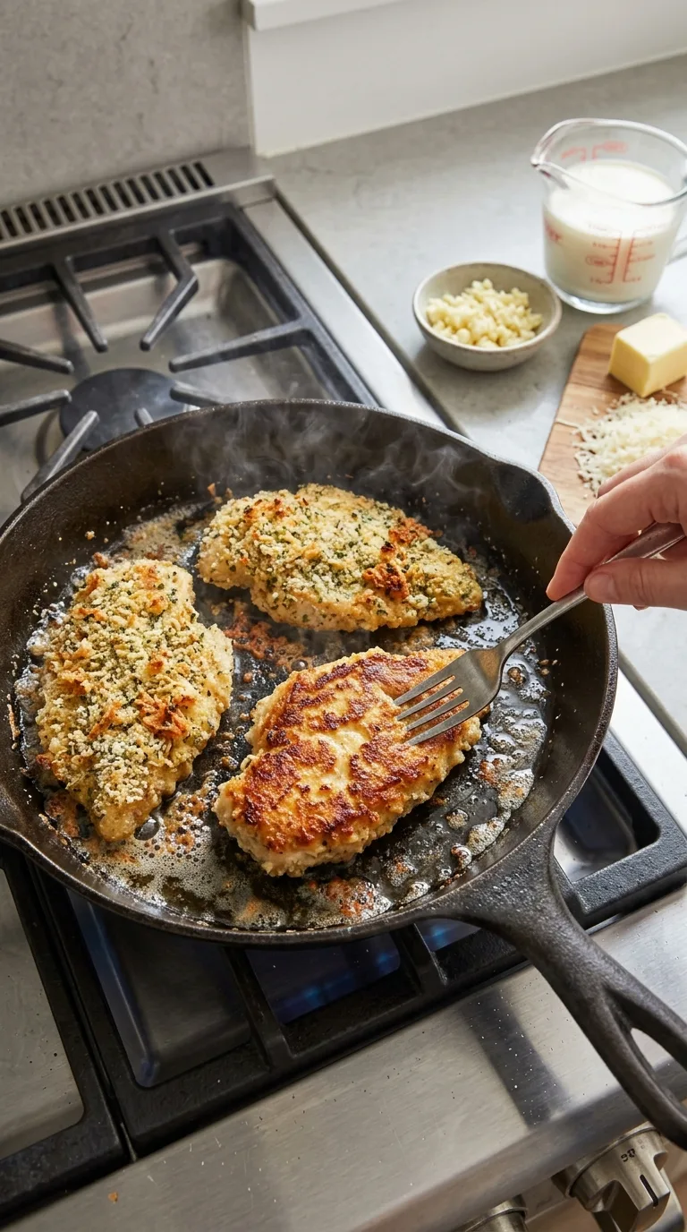 Crispy Parmesan Chicken with Dreamy Garlic Sauce step 7