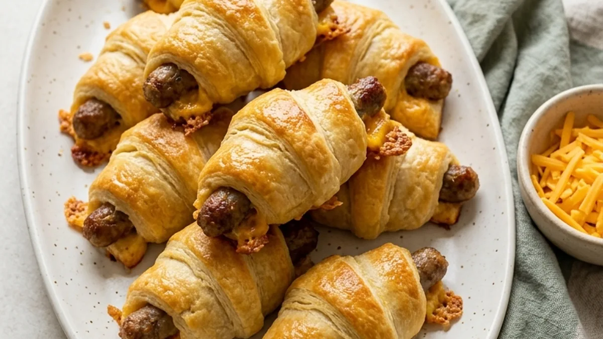 Delicious Breakfast Sausage Crescent Rolls Recipe finished recipe