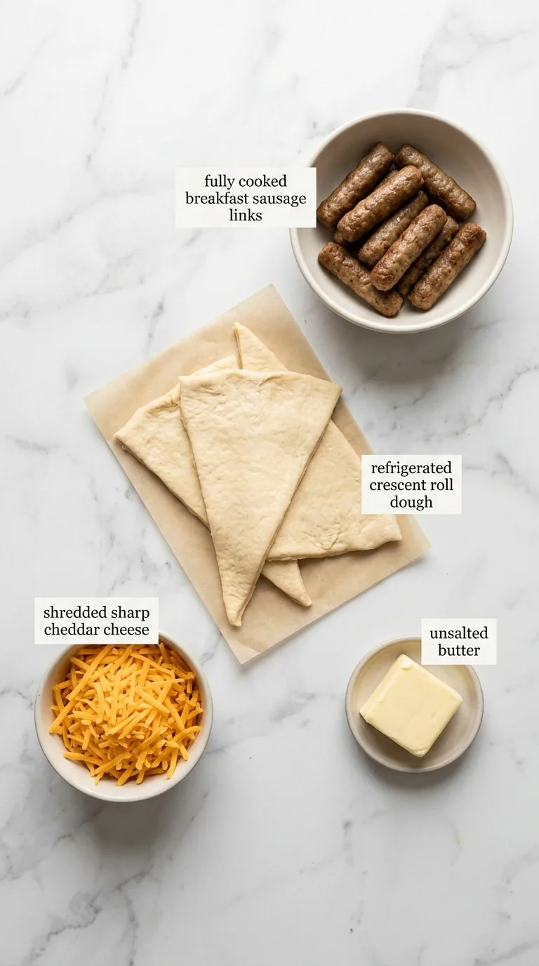 Delicious Breakfast Sausage Crescent Rolls Recipe ingredients