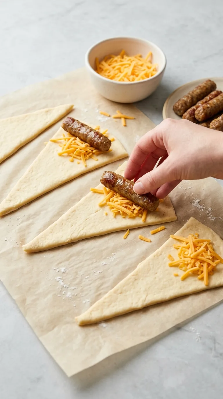 Delicious Breakfast Sausage Crescent Rolls Recipe step 3