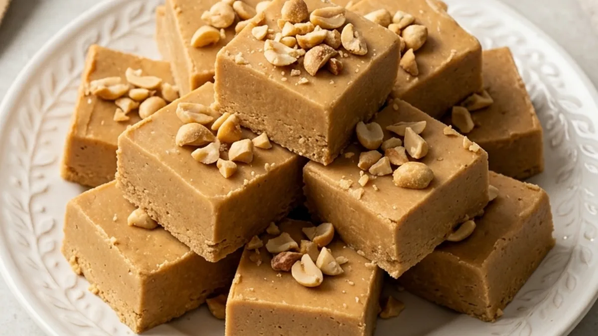 Easy Creamy Peanut Butter Fudge Delight Recipe finished recipe