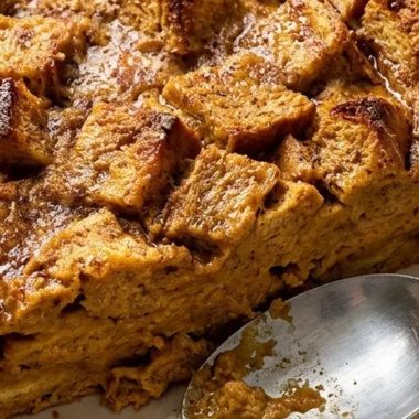 Ever Pumpkin Bread Pudding finished recipe