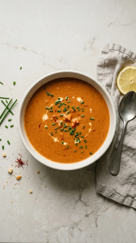 Exquisite Lobster Bisque with Saffron Infusion full finished recipe