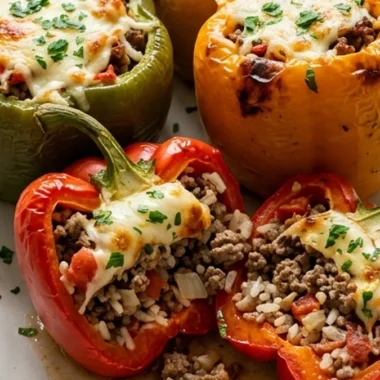 Grilled Stuffed Peppers finished recipe