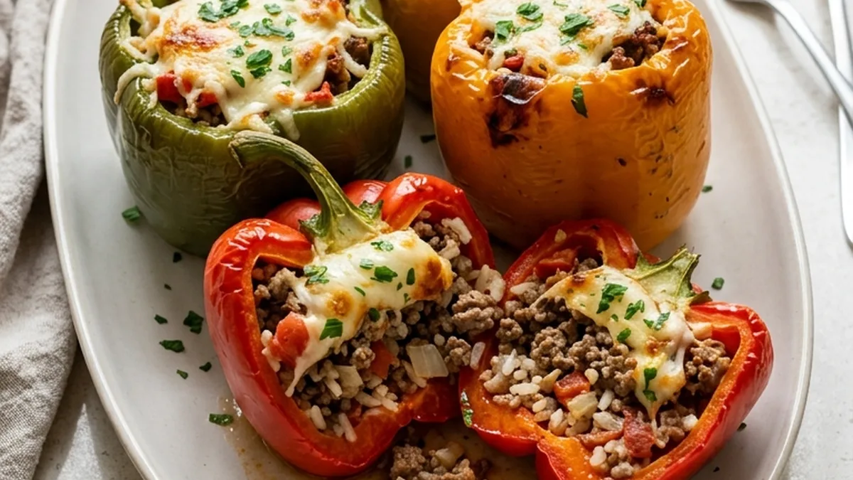 Grilled Stuffed Peppers finished recipe