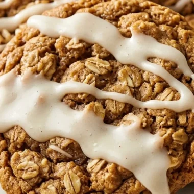 Iced Gingerbread Oatmeal Cookies finished recipe