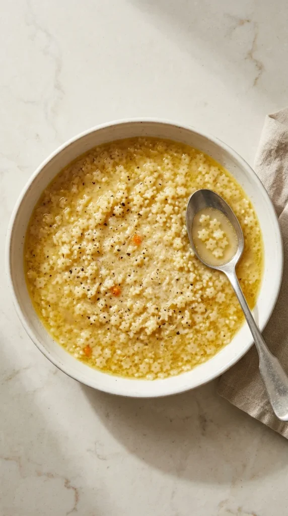 Italian Penicillin – Pastina Soup full finished recipe