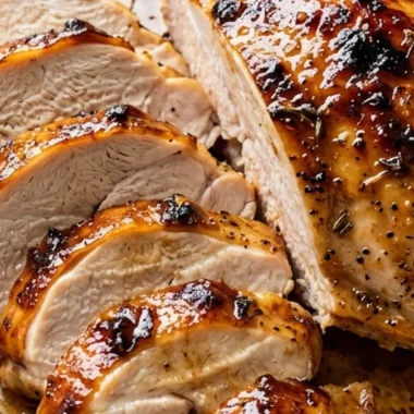 Maple Glazed Roasted Turkey Breast finished recipe