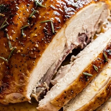 Maple Glazed Roasted Turkey Breast finished recipe