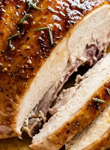 Maple Glazed Roasted Turkey Breast finished recipe
