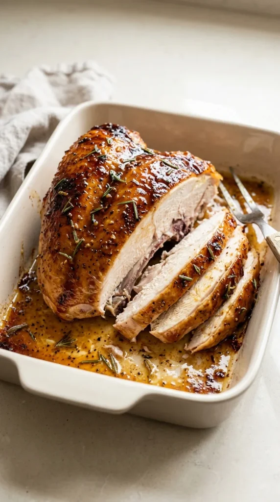 Maple Glazed Roasted Turkey Breast full finished recipe