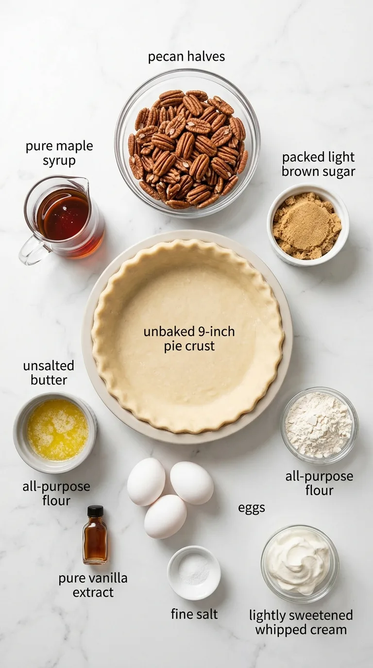 Maple Pecan Pie ingredients