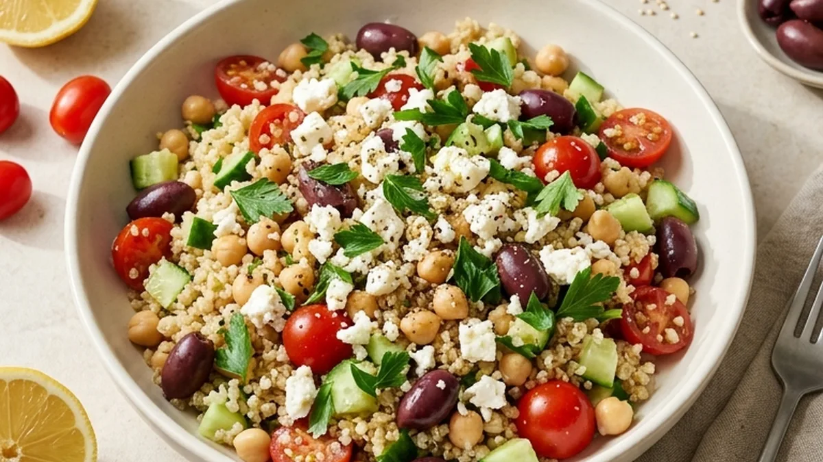 Mediterranean Quinoa Power Bowl finished recipe