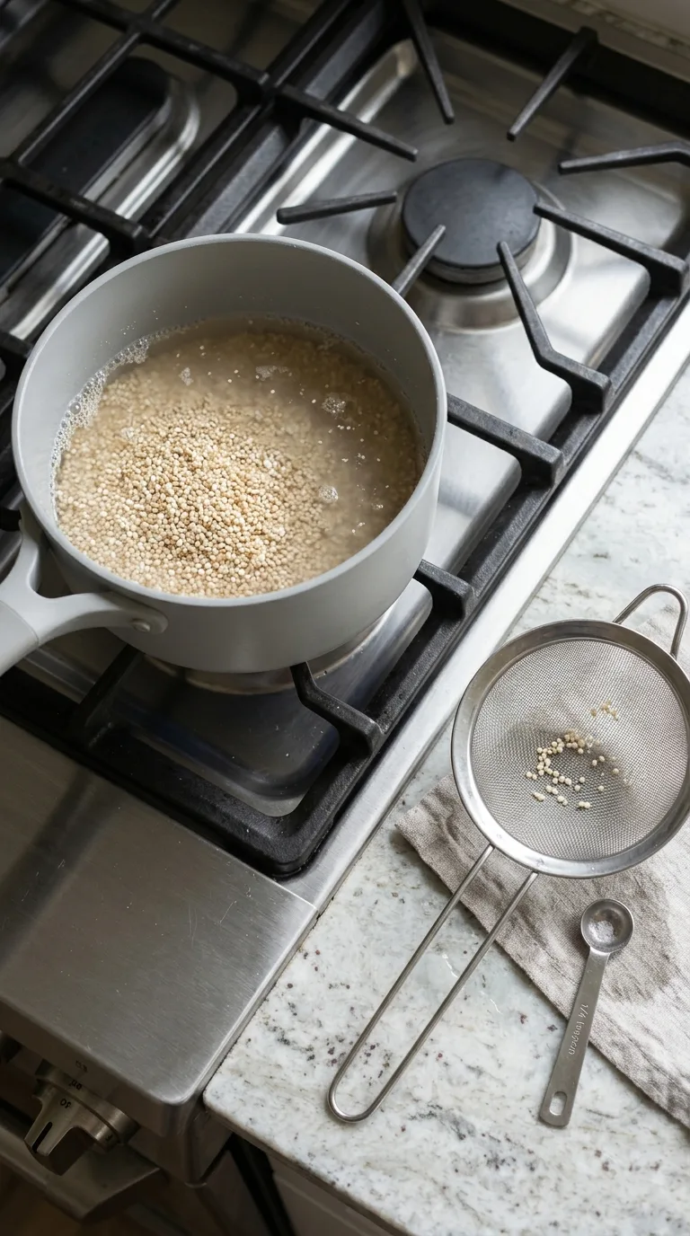 Mediterranean Quinoa Power Bowl step 1