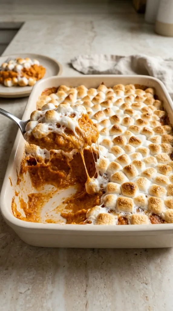 Potato Casserole with Marshmallows full finished recipe