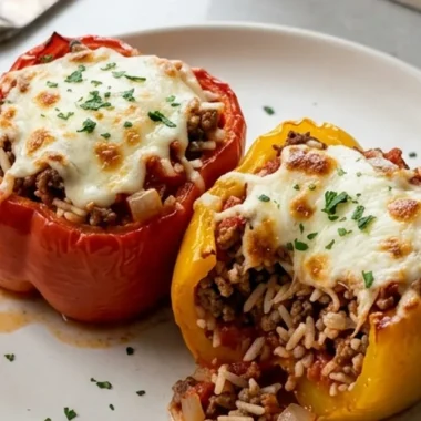 Roasted Stuffed Bell Peppers finished recipe